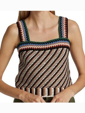 Veronica Beard Livina Crochet Tank Top